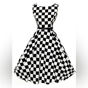 Retro New Wave Checkered XXL Dress